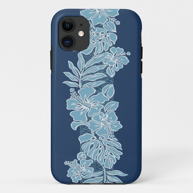 Kalaheo Hawaiian Hibiscus Tapa iPhone 5 Capas (Verso)