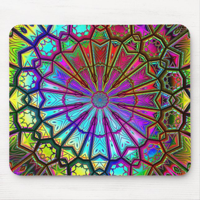 Kaleidoscope Art 14° Opções do Mousepad (Frente)