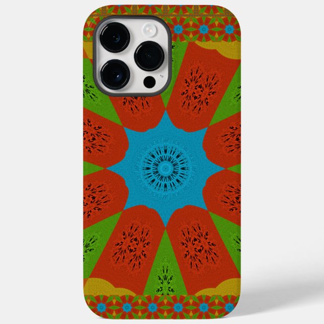 Kaleidoscope Bloom Uma Vibrante Cor Impressão Afri (Verso)