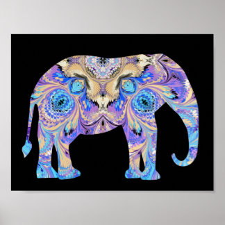Kaleidoscope Circus Elephat Impressão