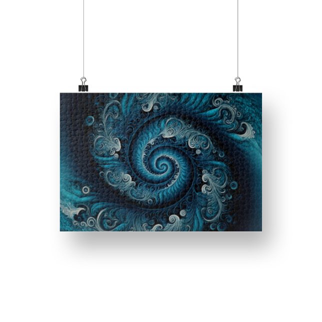 Kaleidoscópio Azul 1014 Piece Jigsen Quebra-cabeça (Criador carregado)