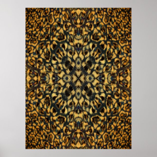 Kaleidoscópio Pele-leopardo poster (Frente)