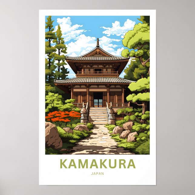 Kamakura Japan Viagem Impressão (Frente)