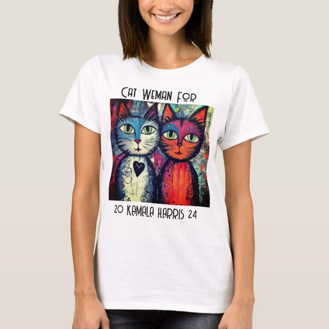 Kamala Cat Ladies T-Shirt (Frente)
