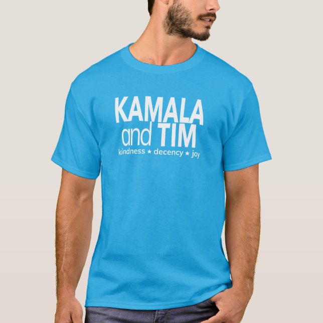 Kamala e Tim 2024, T-Shirt masculina (Frente)
