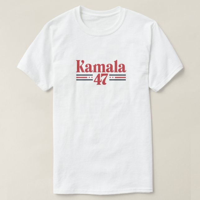 Kamala Harris 47 Presidente T-Shirt (Frente do Design)