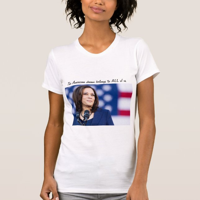 Kamala Harris American Dream Citação T-Shirt (Frente)