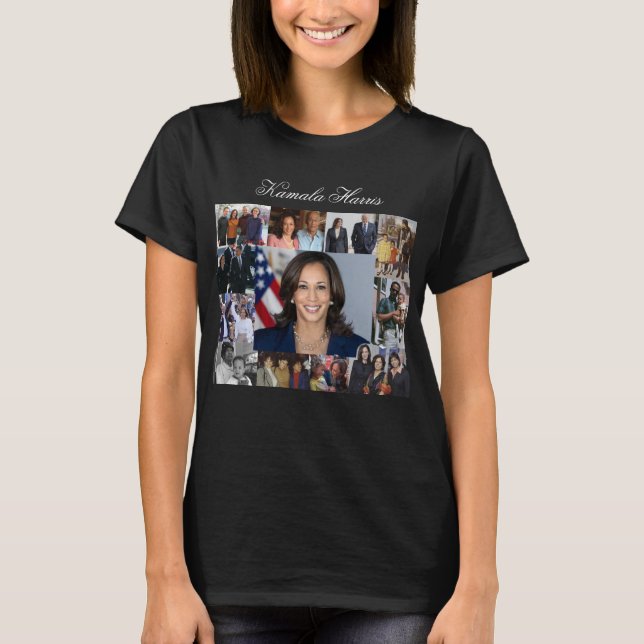 Kamala Harris Collage Basic T-Shirt (Frente)