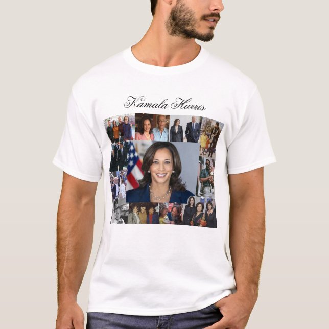 Kamala Harris Collage Basic T-Shirt (Frente)