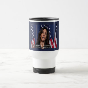 Kamala Harris e Caneca de viagem do Sonho American