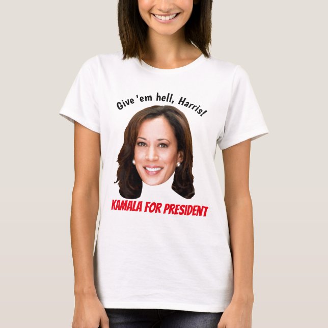 Kamala Harris para o Presidente 2024 T-Shirt (Frente)