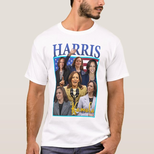Kamala Harris Vintage - Camiseta Essencial (Frente)