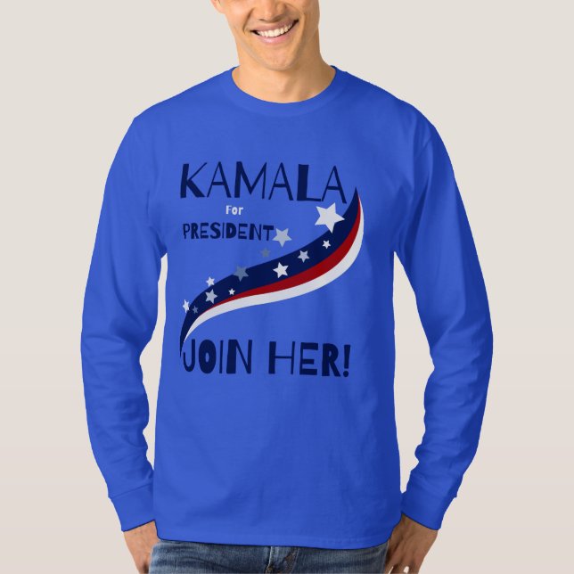 Kamala Para O Presidente Juntar-Se A Ela! Camiseta (Frente)