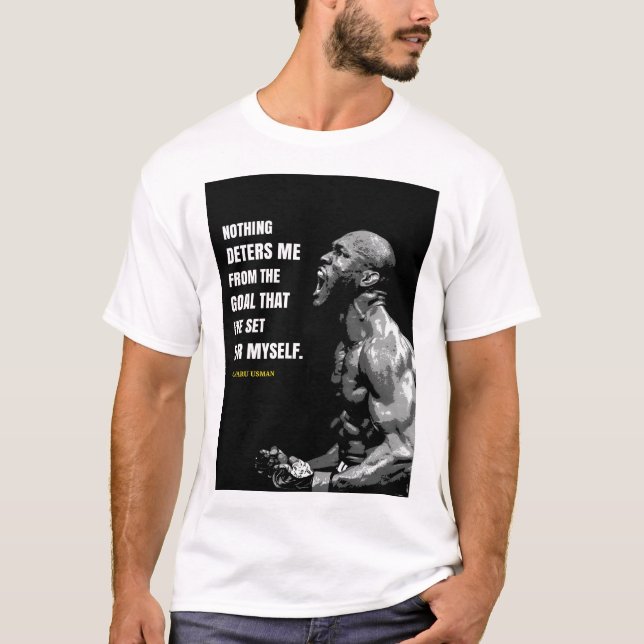 Kamaru Usman quotes T-Shirt (Frente)