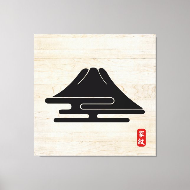 KAMON (crista familiar) Aoki Canvas Impressão (Frente)