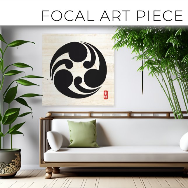 KAMON (crista familiar) Sugihara Canvas Print (Criador carregado)