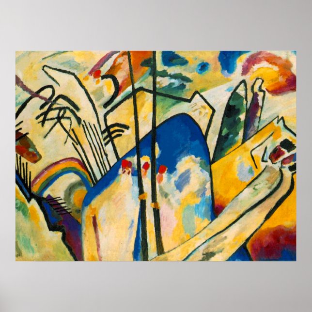 Kandinsky Composição IV Pintura Poster (Frente)