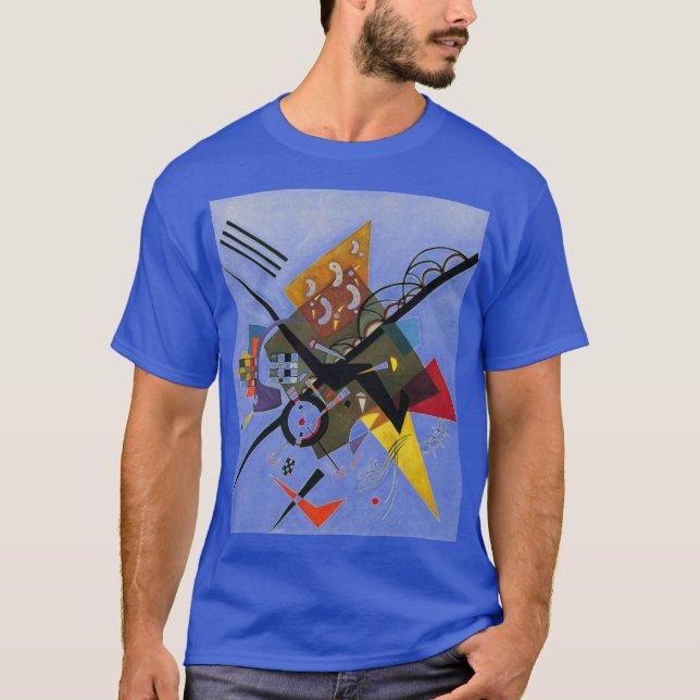 Kandinsky Em T-Shirt De Pintura De Abstrato Branco (Frente)