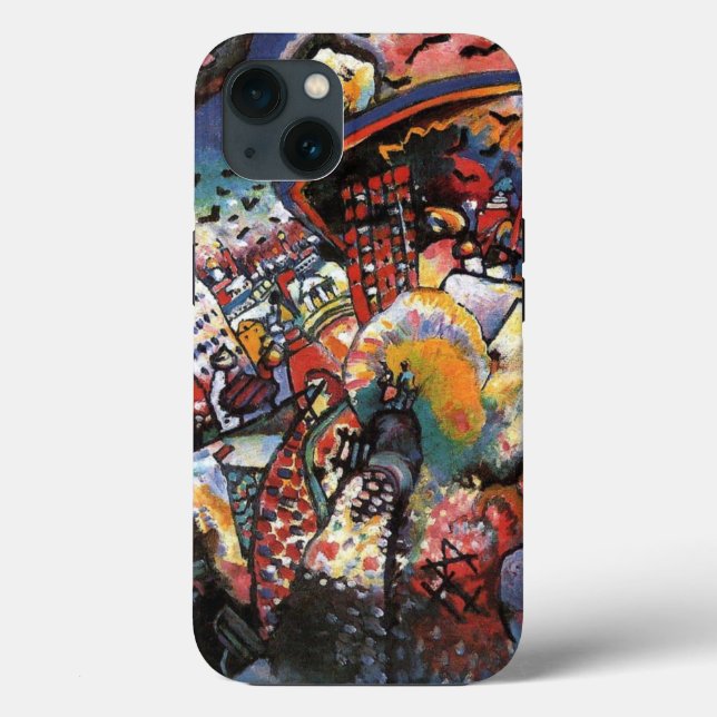 Kandinsky Moscou I Cityscape Abstrato Painting (Verso)
