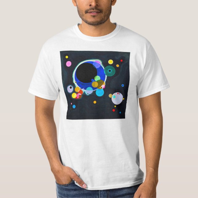 Kandinsky t-shirt de diversos círculos (Frente)