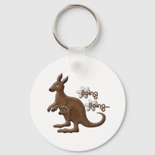 Kangaroo e Baby Kangaroo em Chaveiros de Pouch