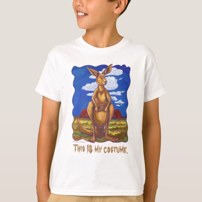 Kangaroo Halloween - T-Shirts frontais e traseiras (Frente)