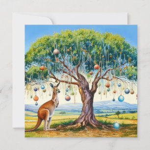 Kangaroo sob bausolas de natal