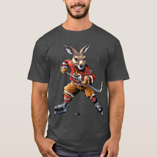 Kangaroo T-Shirt do jogador de hóquei no gelo