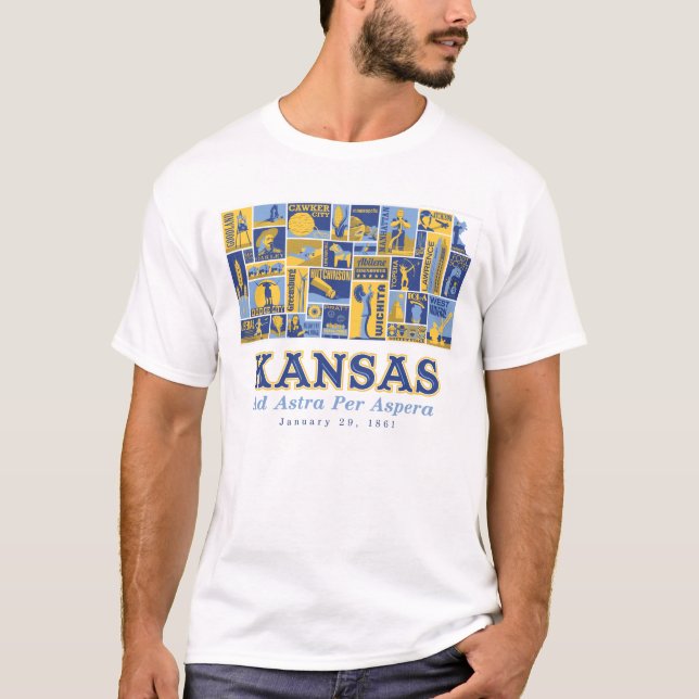 Kansas - Ad Astra Per Aspera - T-Shirt (Frente)