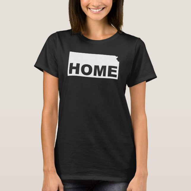 Kansas Camisa Longe do Estado Tees (Frente)