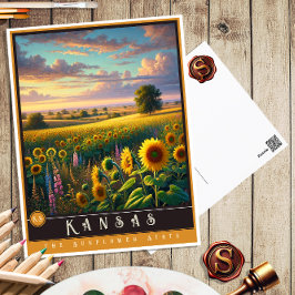 Kansas | Cartão postal de Estado Hiperrealista