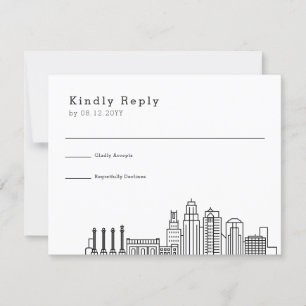 Kansas City Wedding   RSVP Skyline Estilizado