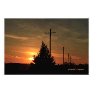 Kansas Colorful Sunset Fotografia Alargada