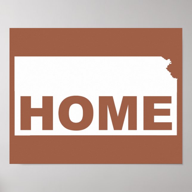 Kansas Home Longe Do Sinal De Poster Do Estado (Frente)