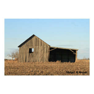 Kansas Old Wooden Barn Fotografia Alargamento