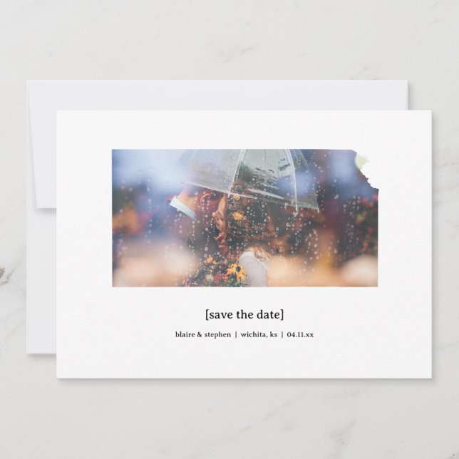Kansas Save the Date Cartão com fotos (Frente)