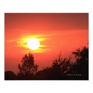 Kansas Sunset com o Alargamento de Fotos das Nuven