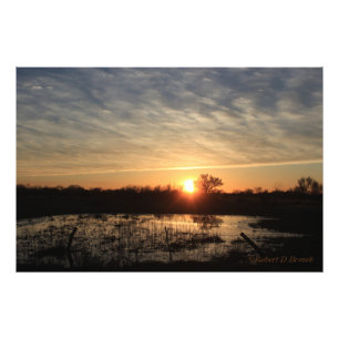 Kansas Sunset com reflexão Foto Alargamento