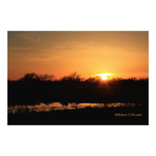 Kansas Sunset com reflexo Foto Alargamento