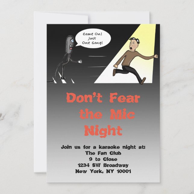 Karaoke/Abrir Convite Mic (Frente)