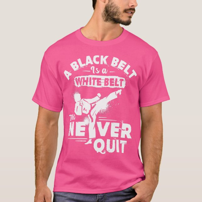 Karate Black Belt Camisa Karate Camisa Para Homens (Frente)