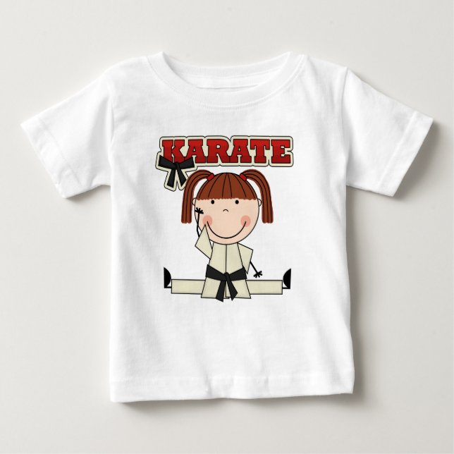 KARATE - Brunette Girl T-shirts e presentes (Frente)