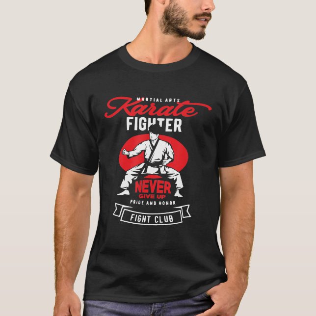 Karate Fighter Marcial Artes Cita Camisa (Frente)