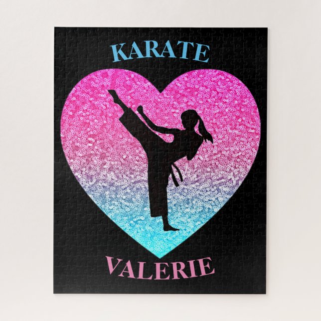Karate Girls Heart Quebra-cabeça (Vertical)