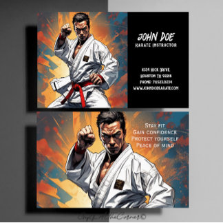 Karate Instrutor Cartão de visita