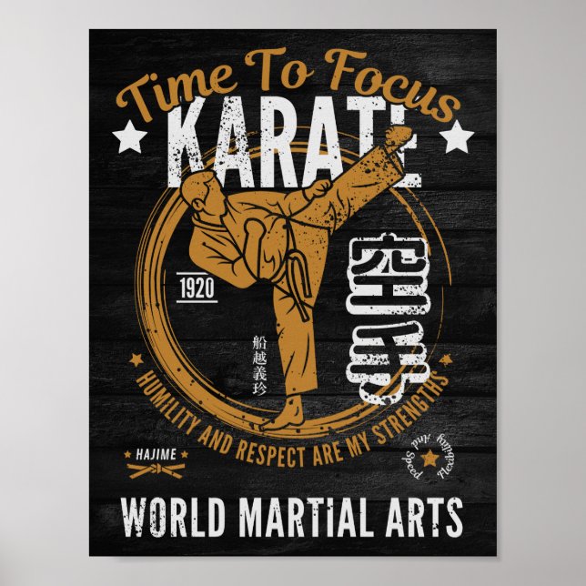 Karate Poster - Hora de focalizar (Frente)