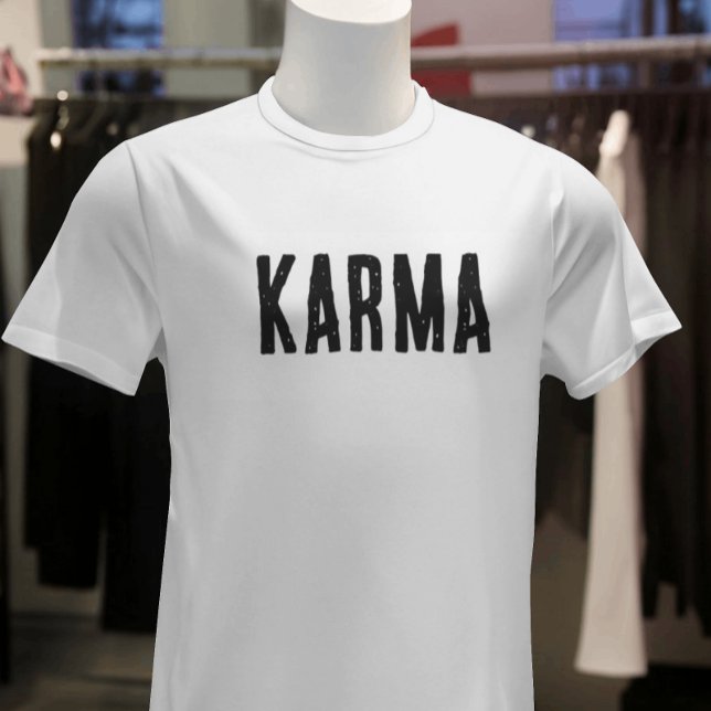 Karma Black Text T-Shirt (Criador carregado)