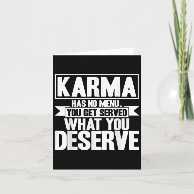 Karma Karma Não Tem Menu Inspiração Dizendo (Frente)