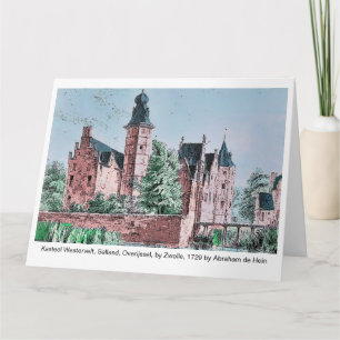 KASTEEL WESTERVELT 1729 A. de Haen desenho. cartão