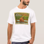 Katmai T-Shirt National Park Bears Vintage<br><div class="desc">Parque Nacional Katmai,  no estilo viagens vintage,  no Alasca,  com dois lindos ursos marrons sentados à beira de um rio com floresta verde além.</div>